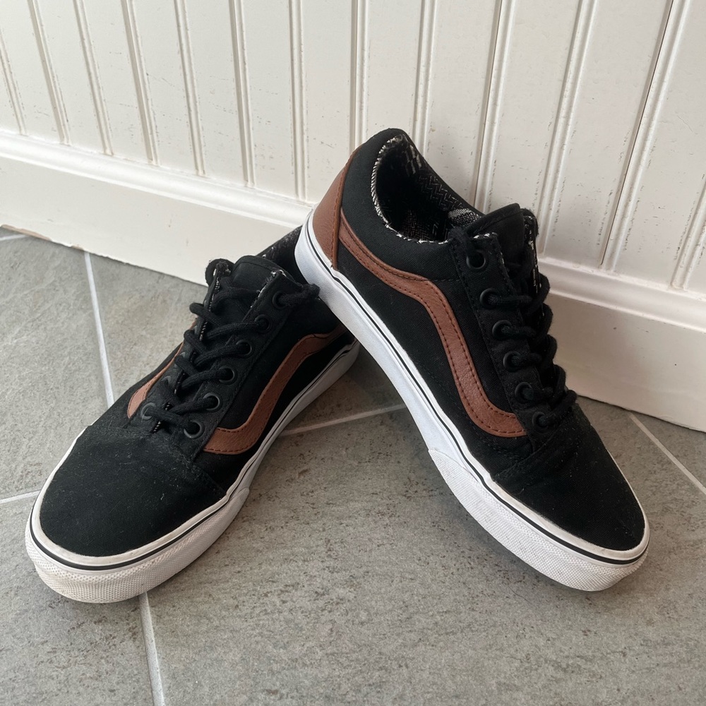 Black/Brown Vans Size 7